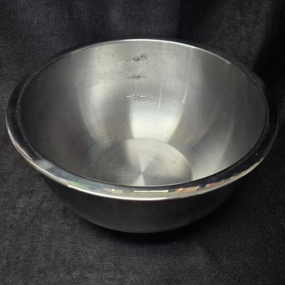WP Heavy Duty Stainless Steel 6 Quart Mixing Bowl Rubber Bottom
